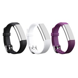 I-smile 3PCS Newest Version Colorful Replacement Wristband With Secure Clasps For Fitbit Alta Only No Tracker Replacement Bands Only