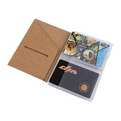 2-PACK Kraft File Folder And Clear Plastic Zipper Case Travelers Notebook Inserts Passport Size 5.1"X3.7