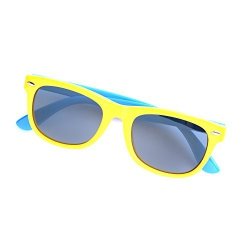 Juslink Toddler Sunglasses 100% Uv Proof Flexible Baby Sunglasses For Kids Age 3-10 Yellow-blue