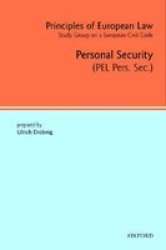 Principles Of European Law - Personal Security Hardcover