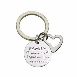 Yilian Family Where Life Begins And Love Never Ends???love??? Bracelet Keychain