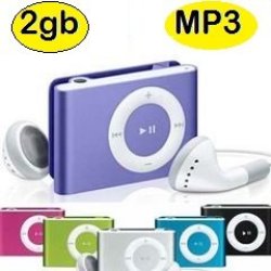 2gb Mp3 Player Shuffle Style With Mini Clip Metal Case-excellent Gift