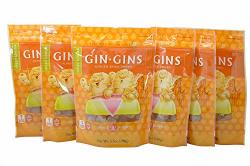 Gin-gins Ginger Spice Drops 3.5 Oz Bag Sweet Ginger Pack Of 6