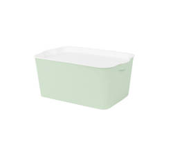 Venus Small Storage Box Mint Green With White Lid
