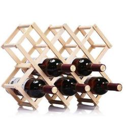 Folding Wine 3 6 10 Bottle Holder - C