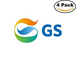 Gas Oil Company Gs Caltex Logo 4 Stickers 4X4 Inches Car Bumper Window Sticker Decal