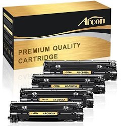 Arcon 4 Packs Compatible Hp CB435A 35A Toner Cartridge Replacement For Hp Laserjet 35A CB435A Ink Hp Laserjet P1005 P1006 Toner Ink Cartridge P1007