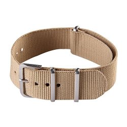 Jstrap Watch Band Nato Nylon Ballistic Straps Canvas Straps With Stainless Steel Buckle 18MM 20MM 22MM 20MM Khaki