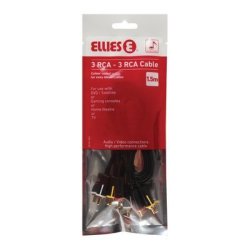 Ellies 3 Rca To 3 Rca Gold Audio Cable