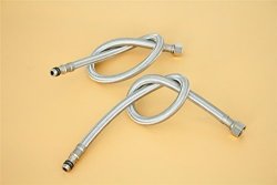 Chuangneng 2PCS 9 16" Faucet Hose Stainless Steel Braided Water Supply Line Flexible Hoses Us Stock