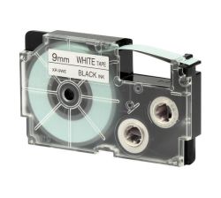 Casio 9MM Black On White Label Tape