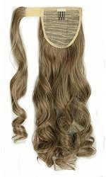 Wrap Around Synthetic Ponytail Clip In Hair Extensions One Piece Magic Paste Pony Tail Long Wavy Curly Soft Silky For Women Fashion And Beauty