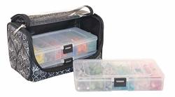 Everything Mary Bead Storage Locker With 3 Bead Organizer Boxes - Bear Storage Carrying Case With 4 Plastic Transparent Organizer Bead Tray Boxes