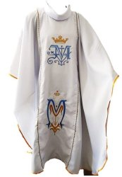 White Marion Chasuble