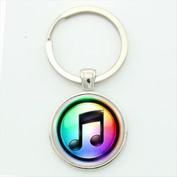 Music Note Keyring Coloured