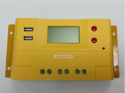 New Ecco Plus 30 Amp Solar Regulator And Charge Controller - 12v 24v - With Dual Usb Ports
