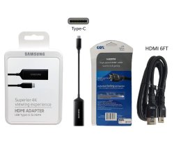 Samsung Superior "4K Ultra Hd" HDMI Adapter Usb-c To HDMI Adapter With HDMI Tv Cable - For Galax...
