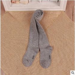 0-6yrs Children Spring autumn Tights Cotton Baby Girls Pantyhose Kids Infant Knitted C... - Gray M