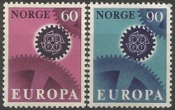 Norway 1967 Europa Complete Unmounted Mint Set