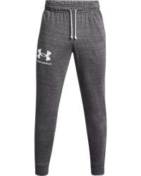 Men's Ua Rival Terry Joggers - Pitch Gray Full HEATHER-012 LG