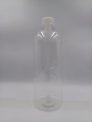1L Plastic Boston Water Bottle - With Cap
