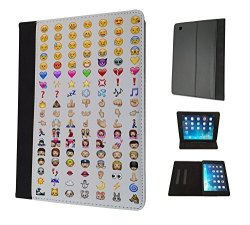 558 - Cool Smiley Faces Emoji Funky Funny Design Fashion Trend Tpu Leather Flip Case For Apple Ipad Air 2 2014 Full Case Flip