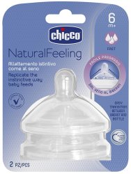 Chicco Natural Feeling Fast Flow Teat - 6 Months