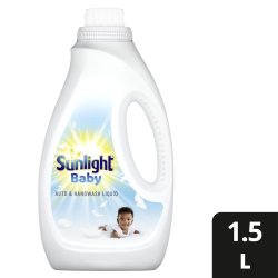 Sunlight Auto And Hand Washing Liquid Detergent Gentle Baby 1.5L
