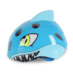 Afuraes Shark Kids Helmet Toddler Bicycle Helmet Safety Children Multi-Sport Helmet for BMX Cycling Stunt Riding Skateboard Scooter Skating Trolley Tricycle 2-8 Years