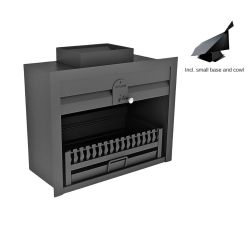 Avalon 700MM Build In Fireplace 700MM Includes Small Base And Cowl