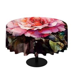 Rambeling Rose Round Tablecloth