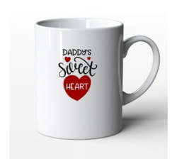 Valentines Day Love Birthday Present - Png Daddys Sweet Heart White - 11OZ Coffee Mug