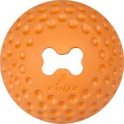 Rogz Large 78mm Gumz Dog Treat Ball in Orange