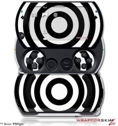 Bullseye Black And White - Decal Style Skins Fits Sony Pspgo