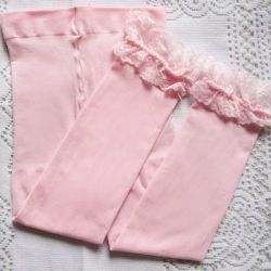 Toddler Kids Girls Lace Velvet Legging Pantyhose Stocking Pant 5-9y - Pink
