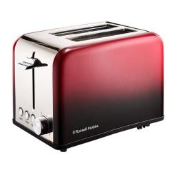 Russell Hobbs Red Ombre 2 Slice TOASTER Rhombt