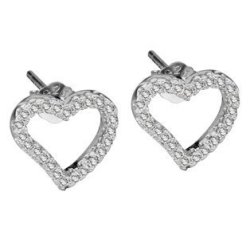 Shiroko Sterling Silver Open Heart Earrings