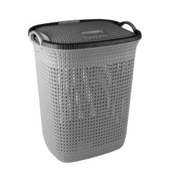 Large Laundry Basket Collection Bin With Lid - 50L
