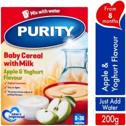 Purity Third Foods Baby Cereal With Milk Apple & Yoghurt Flavour 200G