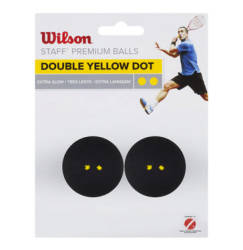 Wilson Ultra Double Yellow Squash Ball - 2 Pack