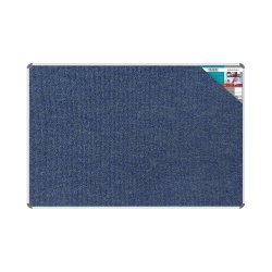 Bulletin Board Ribbed Aluminium Frame 1800X1200MM - Denim