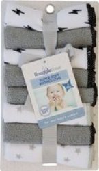 Supersoft Microfibre Washcloths Grey And White 8 Pack