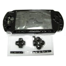 Generic Full Housing Shell Faceplate Case Repair Replacement Compatible For Sony Psp 3000 Console Color Black
