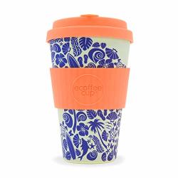 14OZ 400ML Ecoffee Reusable Cups With Silicone Lid Tops Made With Natural Bamboo Fibre Various Colours Waimea Bay