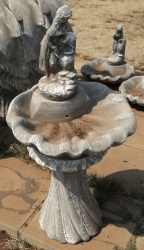 Girl Water Feature - Small Solid Concrete