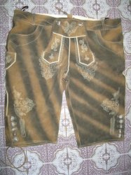 Genuine Leather Shorts Authentic German Bavarian Lederhosen Antique Zebra