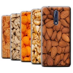 STUFF4 Gel Tpu Phone Case Cover For Nokia 8 Pack 17PCS Snacks Collection