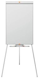 Nobo Barracuda Magnetic Whiteboard Flipchart Easel With Adjustable Tripod Stand 680 X 1840 X 68 Mm White