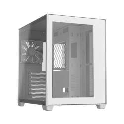 Syntech Fsp CMT380W Atx Micro-atx Mini-itx Gaming Chassis 1X 120MM| Mid Tower Tempered Glass Side Panel White