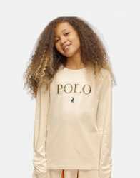 Polo Olivia Ls Stone T-Shirt - 13-14 Brown